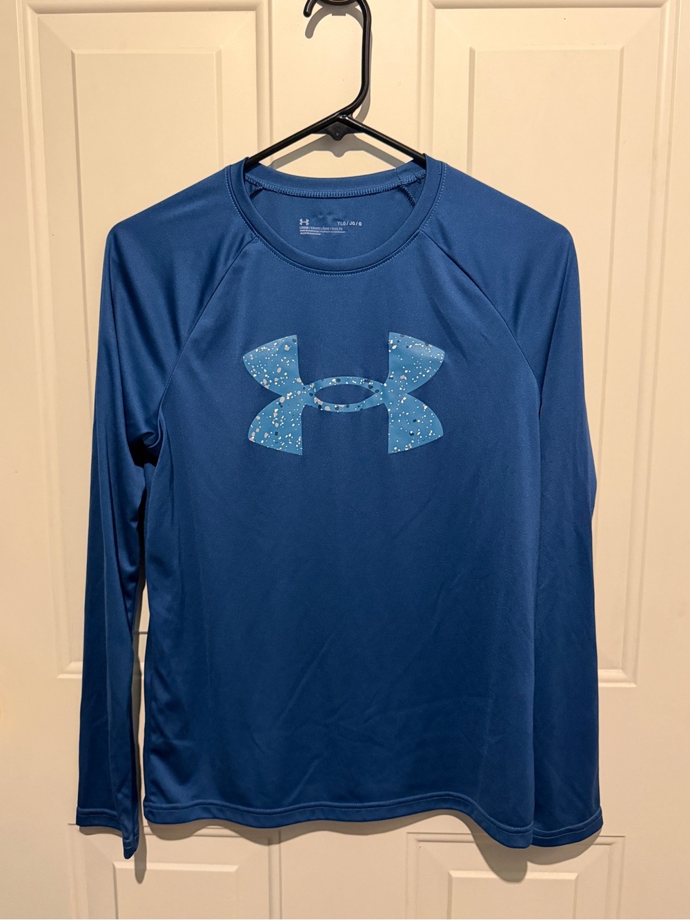 Under Armour Blue Long-Sleeve Performance Tee for girls